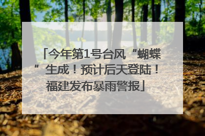 今年第1号台风“蝴蝶”生成！预计后天登陆！福建发布暴雨警报