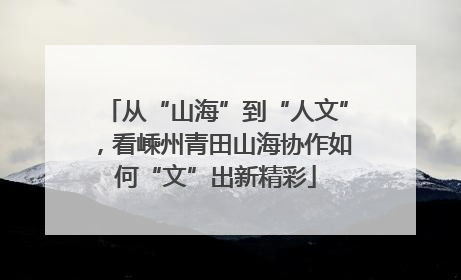 从“山海”到“人文”，看嵊州青田山海协作如何“文”出新精彩