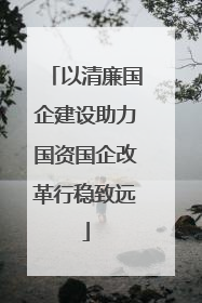 以清廉国企建设助力国资国企改革行稳致远