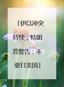 伊以冲突持续，特朗普警告：不要打美国