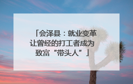 会泽县：就业变革让曾经的打工者成为致富“带头人”