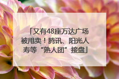 又有48座万达广场被甩卖！腾讯、阳光人寿等“熟人团”接盘