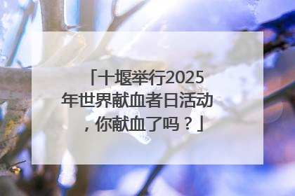 十堰举行2025年世界献血者日活动，你献血了吗？