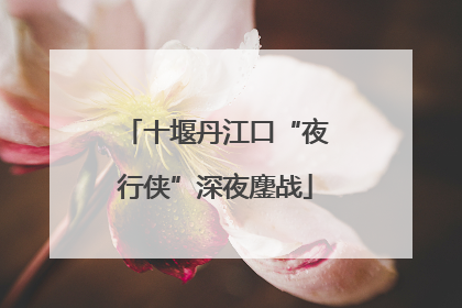 十堰丹江口“夜行侠”深夜鏖战