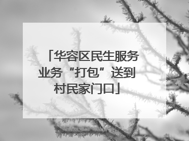 华容区民生服务业务“打包”送到村民家门口