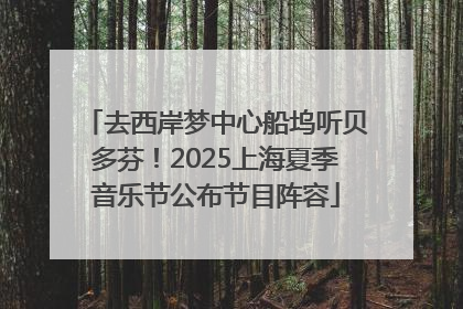 去西岸梦中心船坞听贝多芬！2025上海夏季音乐节公布节目阵容