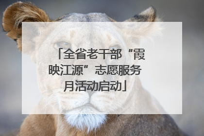 全省老干部“霞映江源”志愿服务月活动启动
