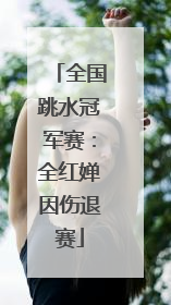 全国跳水冠军赛：全红婵因伤退赛