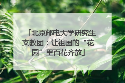 北京邮电大学研究生支教团：让祖国的“花园”里百花齐放