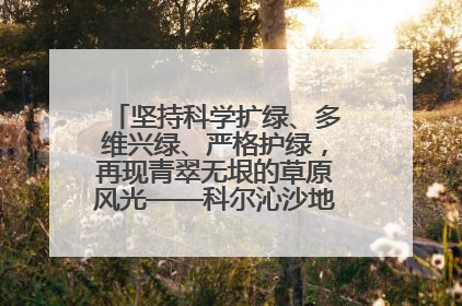 坚持科学扩绿、多维兴绿、严格护绿，再现青翠无垠的草原风光——科尔沁沙地歼灭战阜新这样打