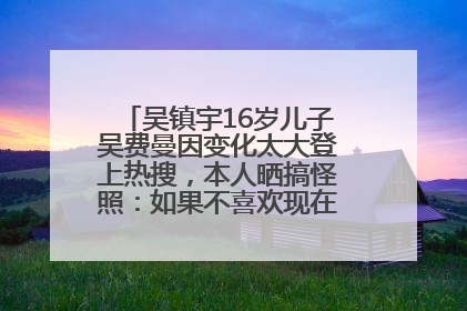 吴镇宇16岁儿子吴费曼因变化太大登上热搜，本人晒搞怪照：如果不喜欢现在的我可以离开