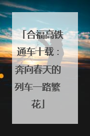 合福高铁通车十载：奔向春天的列车一路繁花