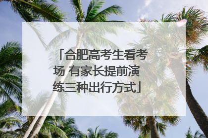 合肥高考生看考场 有家长提前演练三种出行方式