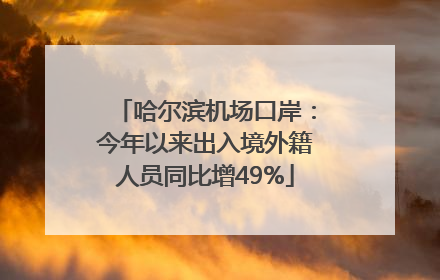 哈尔滨机场口岸：今年以来出入境外籍人员同比增49%