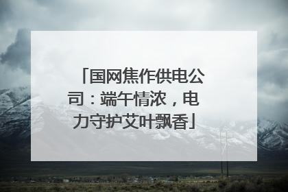 国网焦作供电公司：端午情浓，电力守护艾叶飘香