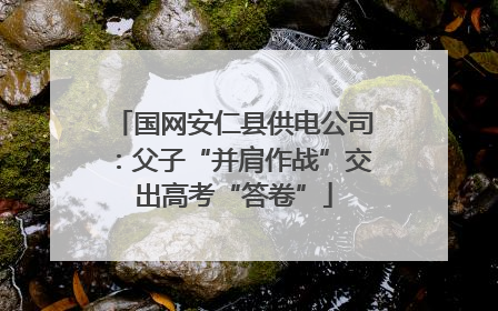 国网安仁县供电公司：父子“并肩作战”交出高考“答卷”