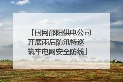 国网邵阳供电公司开展雨后防汛特巡 筑牢电网安全防线