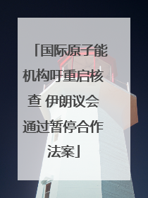 国际原子能机构吁重启核查 伊朗议会通过暂停合作法案