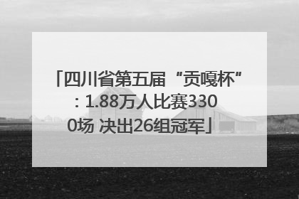 四川省第五届“贡嘎杯”：1.88万人比赛3300场 决出26组冠军