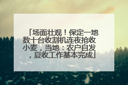 场面壮观！保定一地数十台收割机连夜抢收小麦，当地：农户自发，夏收工作基本完成