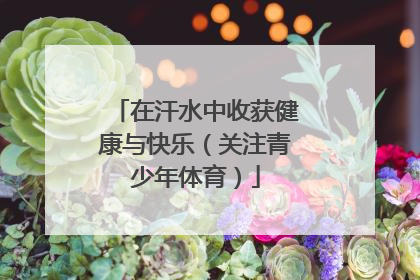 在汗水中收获健康与快乐（关注青少年体育）