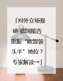 对外立场强硬 德国能否重振“欧盟领头羊”地位？专家解读→