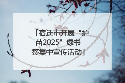 宿迁市开展“护苗2025”绿书签集中宣传活动