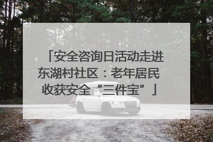 安全咨询日活动走进东湖村社区：老年居民收获安全“三件宝”