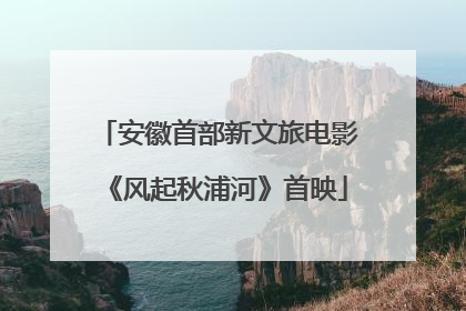 安徽首部新文旅电影《风起秋浦河》首映