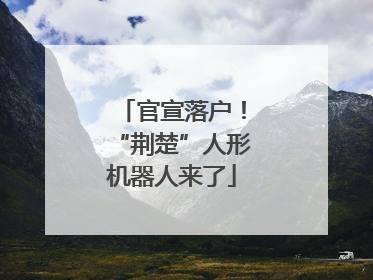 官宣落户！“荆楚”人形机器人来了
