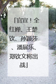 官宣！全红婵、王楚钦、孙颖莎、潘展乐、郑钦文将出战