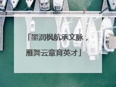 墨润枫航承文脉，雁舞云章育英才