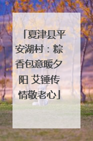 夏津县平安湖村：粽香包意暖夕阳 艾锤传情敬老心