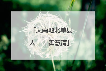 天南地北单县人——霍慧清