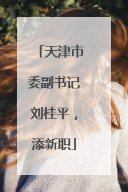 天津市委副书记刘桂平，添新职