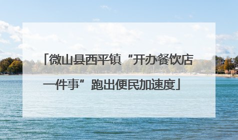 微山县西平镇“开办餐饮店一件事”跑出便民加速度