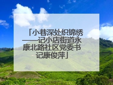 小巷深处织锦绣——记小店街道永康北路社区党委书记康俊萍