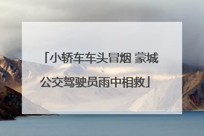 小轿车车头冒烟 蒙城公交驾驶员雨中相救