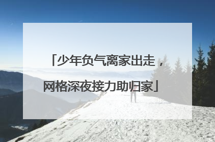 少年负气离家出走，网格深夜接力助归家
