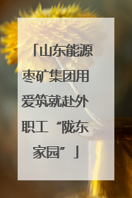 山东能源枣矿集团用爱筑就赴外职工“陇东家园”