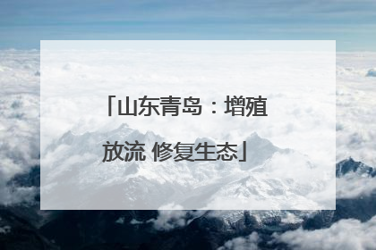 山东青岛：增殖放流 修复生态