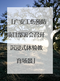 广安工伤预防项目部署会召开 沉浸式体验教育场景