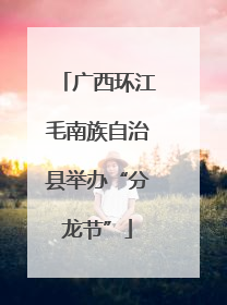 广西环江毛南族自治县举办“分龙节”