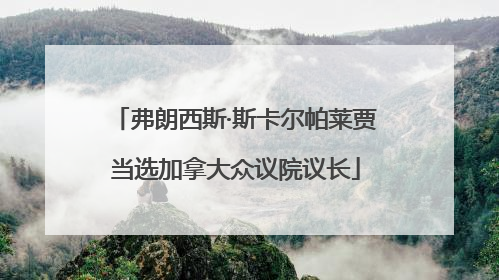 弗朗西斯·斯卡尔帕莱贾当选加拿大众议院议长