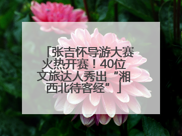 张吉怀导游大赛火热开赛！40位文旅达人秀出“湘西北待客经”