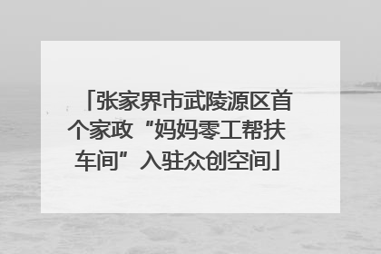 张家界市武陵源区首个家政“妈妈零工帮扶车间”入驻众创空间