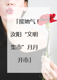 接地气！汝阳“文明集市”月月开市
