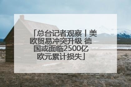 总台记者观察丨美欧贸易冲突升级 德国或面临2500亿欧元累计损失