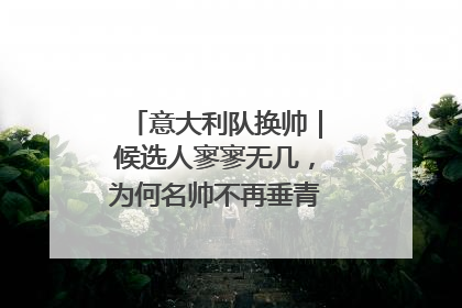 意大利队换帅｜候选人寥寥无几，为何名帅不再垂青“蓝衣军团”？