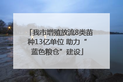 我市增殖放流8类苗种13亿单位 助力“蓝色粮仓”建设